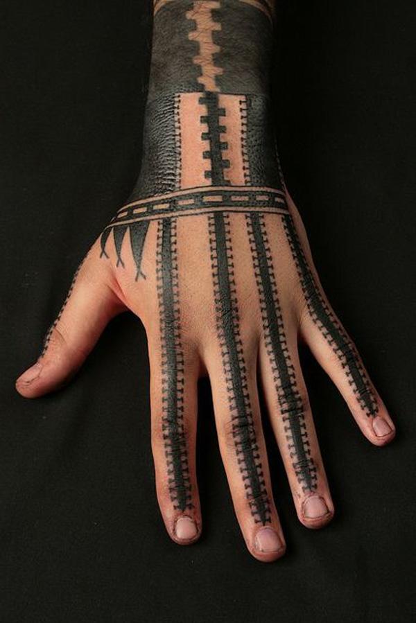 Samoanisch inspirierte Hand Tatau