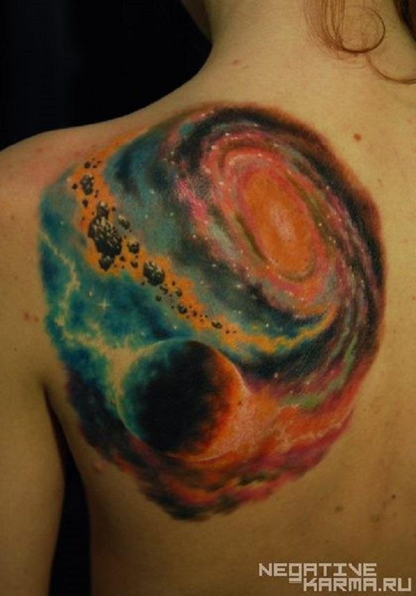 Space Back Tattoo für Mädchen