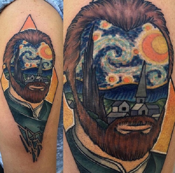 vincent van gogh tattoos A Great Starry Night Portrait