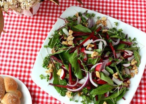 ensalada de hojas