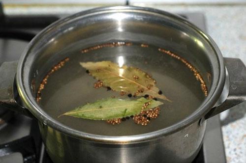 preparando una salmuera para pescado