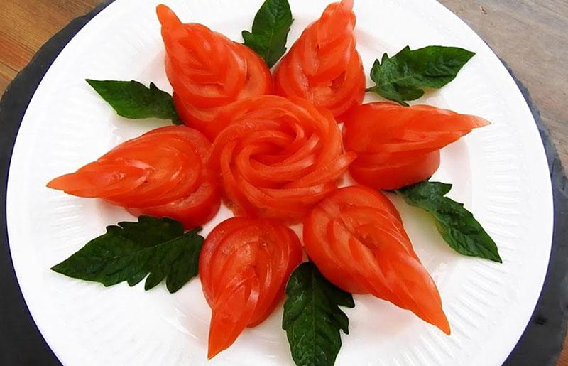 tallado de tomate