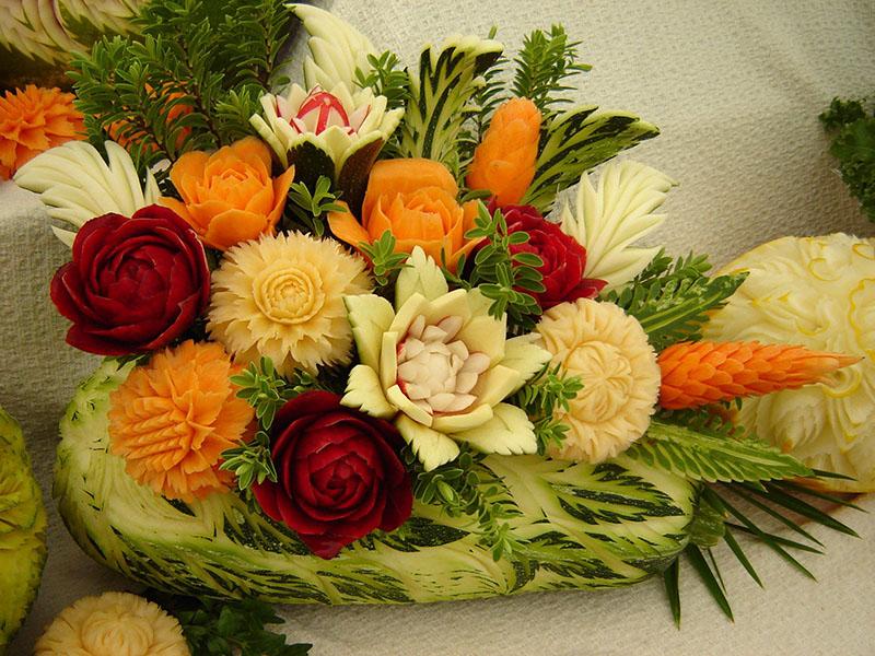 tallado profesional de verduras y frutas