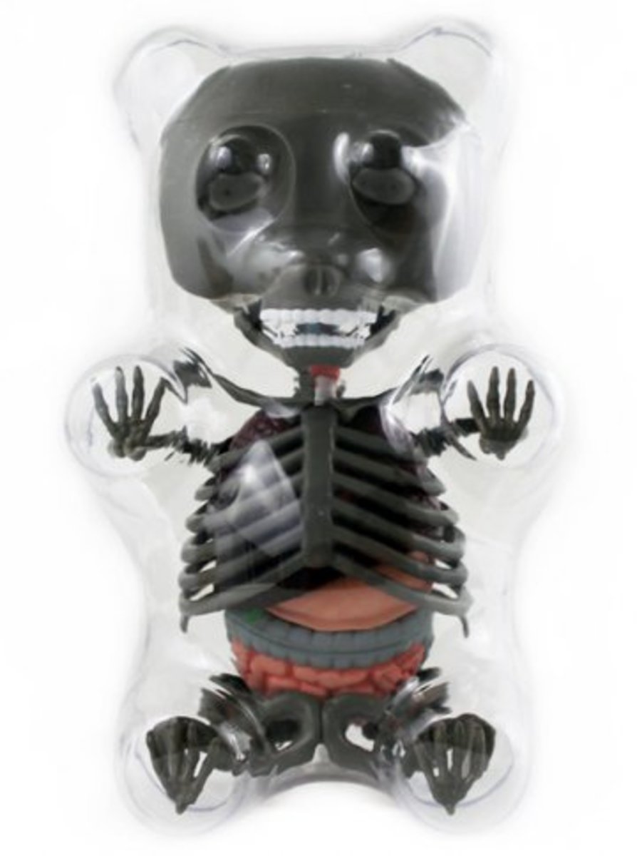 Erhältlich bei INKEDSHOP.COM: Limited Edition Anatomy Gummibärchen (Grau)