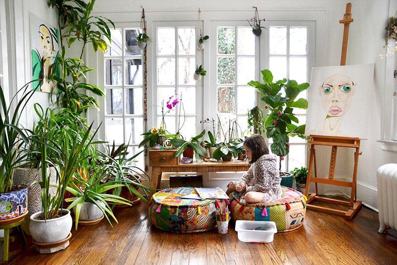 fleurs dans la chambre des enfants