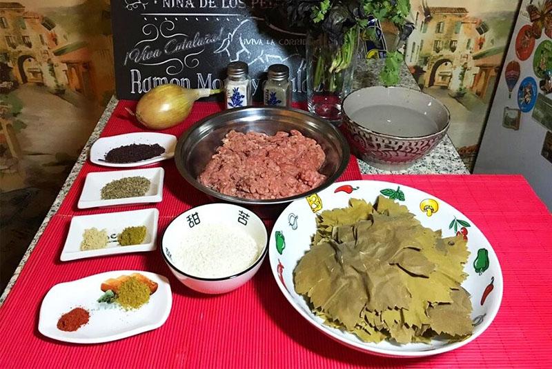 ingredientes para dolma