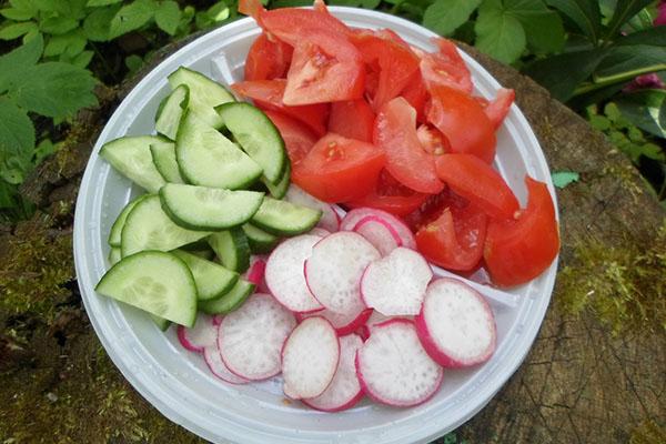 hacher les légumes