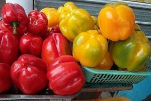 En la foto, diferentes variedades de pimiento de pared gruesa.