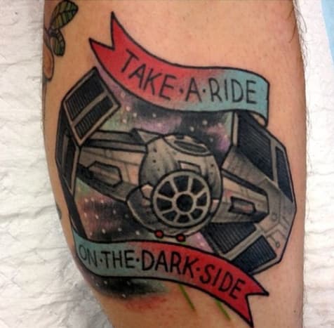 TIE Bomber Kämpfer Star Wars Tattoo